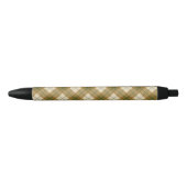 Bias Pset in Gold met Green Stripe Zwarte Inkt Pen (Voorkant)