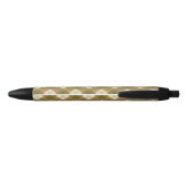 Bias Pset in Gold met Green Stripe Zwarte Inkt Pen (Achterkant)