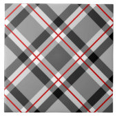 Bias Pset, zwart, wit, grijs en rood, uit het midd Tegeltje (Voorkant)