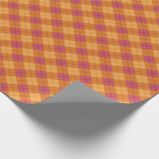 Bias Speld in Oranje en roze Cadeaupapier (Hoek)