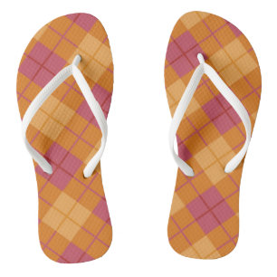 Bias Speld in Oranje en roze Teenslippers