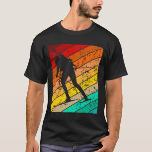 Biathlon Biathlet Skier Skiing Ski Retro T-shirt