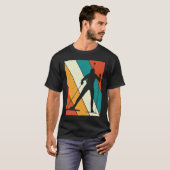Biathlon Biathlete Target Skiing Retro Vintage T-shirt (Voorkant volledig)