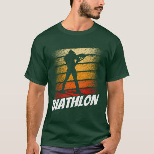 Biathlon Biathlons Sport Biatleet retro T-shirt