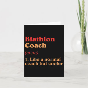 Biathlon Coach Definitie Funny Biathlete Humor 5 Kaart