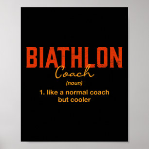 Biathlon Coach Definitie Funny Biatleet Humor 2 Poster