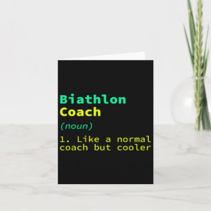 Biathlon Coach Definitie Grappige Biatleet Humor 1 Kaart