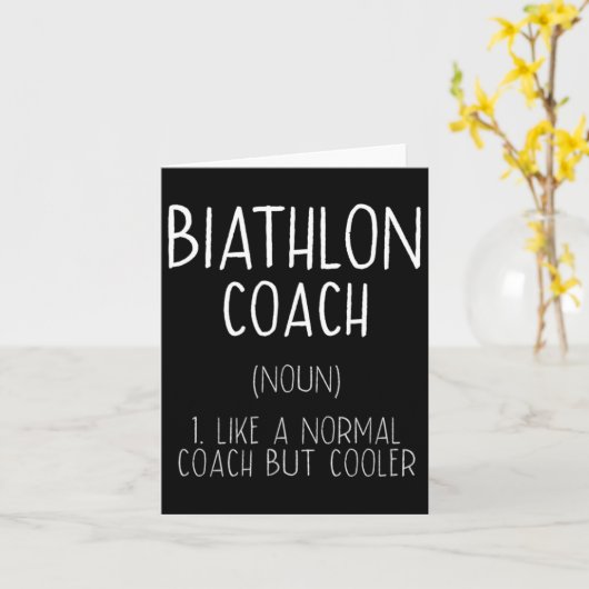 Biathlon Coach Definitie Grappige Biatleet Humor 1 Kaart (Gele Bloem)