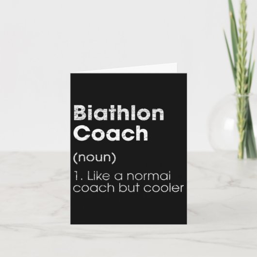 Biathlon Coach Definitie Grappige Biatleet Humor 1 Kaart (Voorkant)
