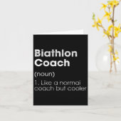 Biathlon Coach Definitie Grappige Biatleet Humor 1 Kaart (Gele Bloem)