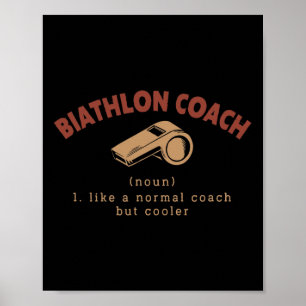 Biathlon Coach Definitie Grappige Biatleet Humor 4 Poster