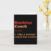 Biathlon Coach Definitie Grappige Biatleet Humor 5 Kaart (Gele Bloem)