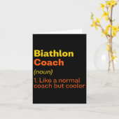 Biathlon Coach Definitie Grappige Biatleet Humor 7 Kaart (Gele Bloem)