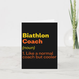 Biathlon Coach Definitie Grappige Biatleet Humor 7 Kaart