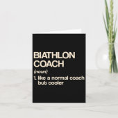 Biathlon Coach Definition Funny Biathlete Humor Kaart (Voorkant)