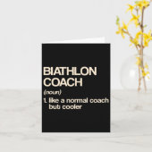 Biathlon Coach Definition Funny Biathlete Humor Kaart (Gele Bloem)