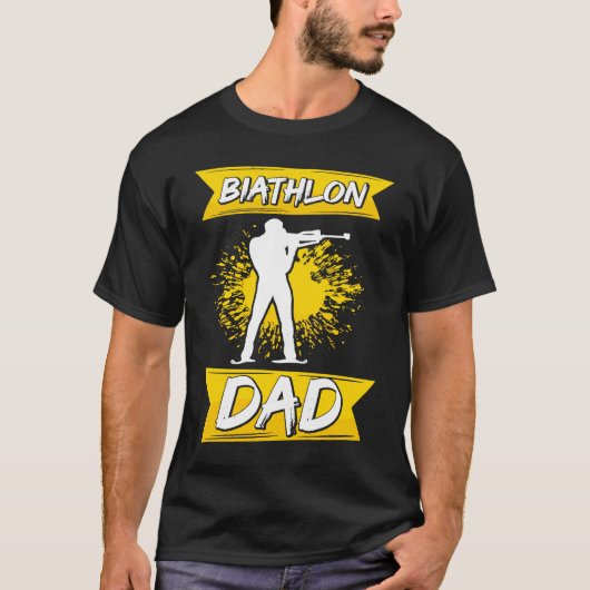 Biathlon Dad  Winter Sports Biathlete Father Mount T-shirt (Voorkant)