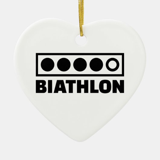 Biathlon-doelstelling Keramisch Ornament (Voorkant)