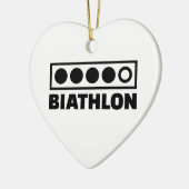 Biathlon-doelstelling Keramisch Ornament (Links)