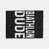 Biathlon Dude Distressed Sprint Pursuit Relay Trac Fleece Deken (Voorkant (Horizontaal))