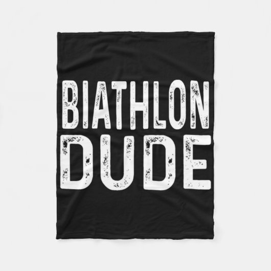 Biathlon Dude Distressed Sprint Pursuit Relay Trac Fleece Deken (Voorkant)