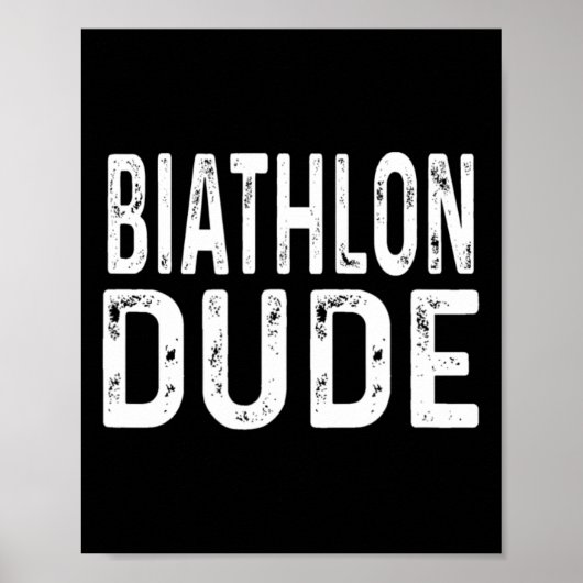 Biathlon Dude Distressed Sprint Pursuit Relay Trac Poster (Voorkant)