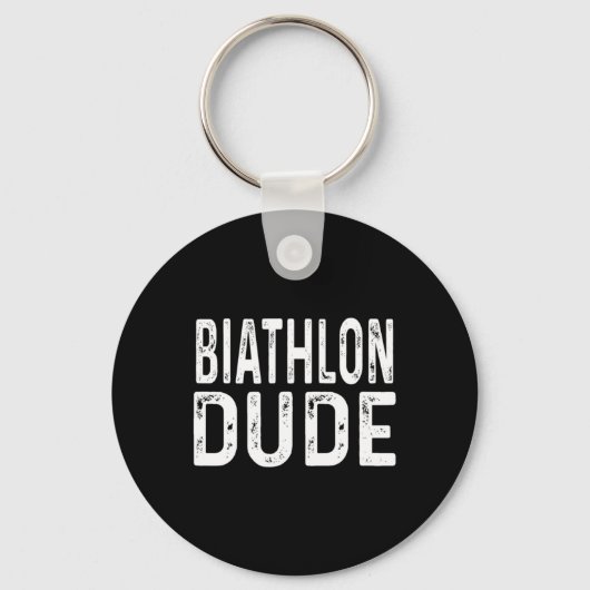 Biathlon Dude Distressed Sprint Pursuit Relay Trac Sleutelhanger (Voorkant)