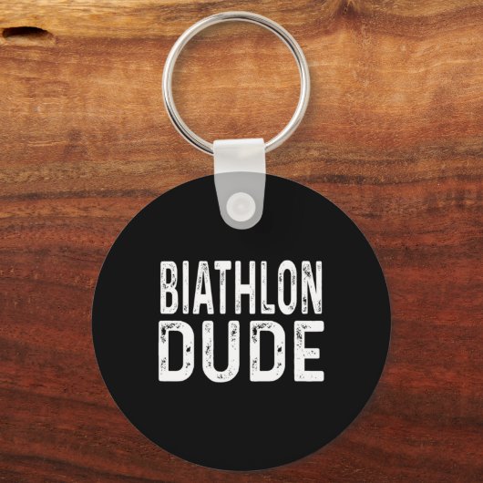 Biathlon Dude Distressed Sprint Pursuit Relay Trac Sleutelhanger (Voorkant)