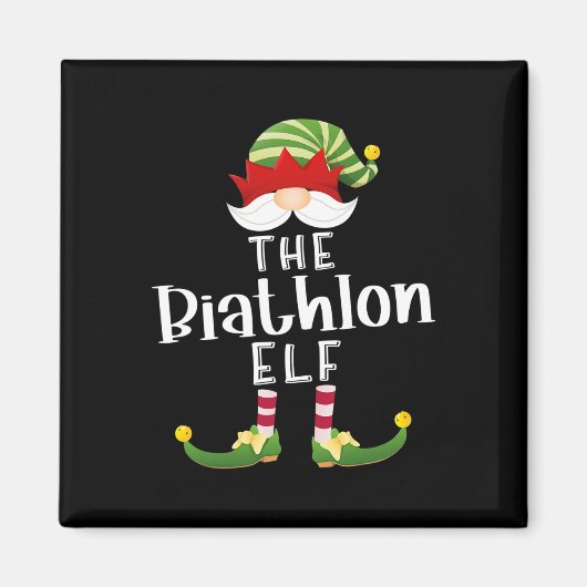 Biathlon Elf Groep Kerst Grappig Panama Feest Magneet (Voorkant)