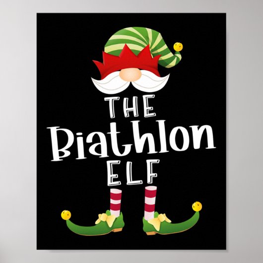Biathlon Elf Groep Kerst Grappig Panama Feest Poster (Voorkant)