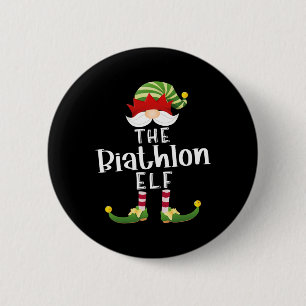 Biathlon Elf Groep Kerst Grappig Panama Feest Ronde Button 5,7 Cm