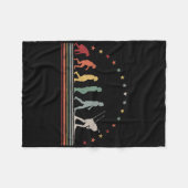 Biathlon Evolution Retro Ski Hob Fleece Deken (Voorkant (Horizontaal))