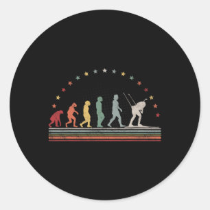 Biathlon Evolution Retro Ski Hob Ronde Sticker