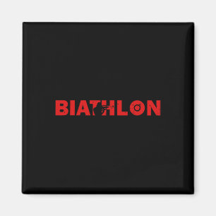 Biathlon Funny Biatleet Schieten Skiën Target SP Magneet