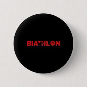 Biathlon Funny Biatleet Schieten Skiën Target SP Ronde Button 5,7 Cm