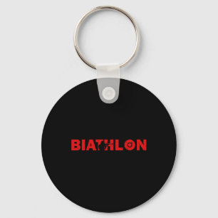 Biathlon Funny Biatleet Schieten Skiën Target SP Sleutelhanger