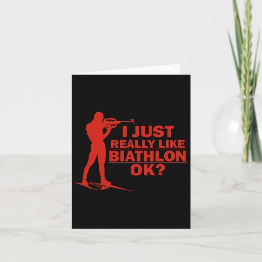 Biathlon Funny Pron Positie Biatleet Schieten S Kaart (Voorkant)