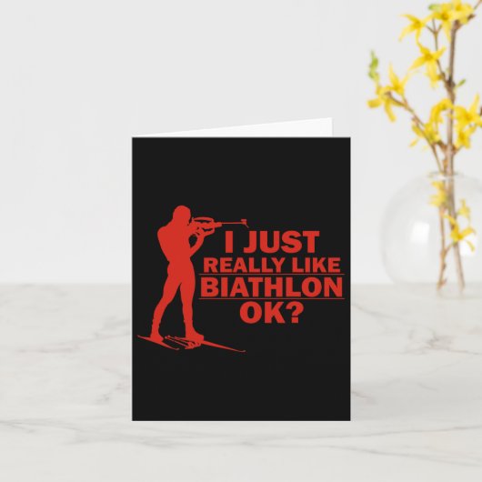 Biathlon Funny Pron Positie Biatleet Schieten S Kaart (Gele Bloem)