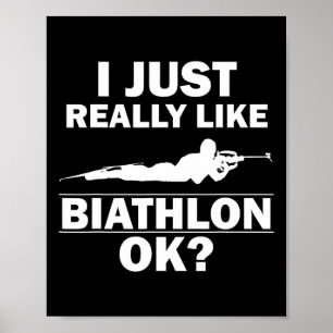 Biathlon Funny Pron Positie Biatleet Schieten S Poster