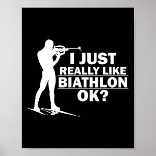 Biathlon Funny Pron Positie Biatleet Schieten S Poster