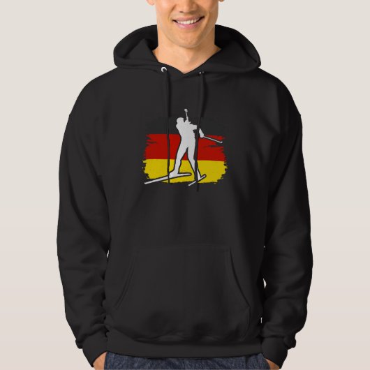 Biathlon Germany winter biathlete skier mountain Hoodie (Voorkant)