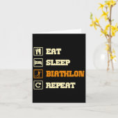 Biathlon-Gezegde Kaart (Gele Bloem)