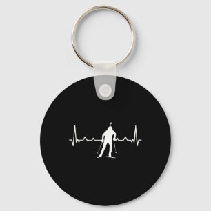 Biathlon Heartbeat Cross-country Ski Wintersport Sleutelhanger