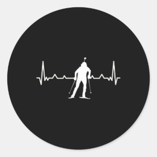 Biathlon Heartbeat Cross-country skiën Wintersport Ronde Sticker