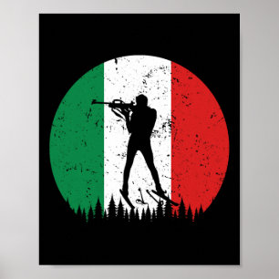 Biathlon Italië WK Wintersport Land IT Italië Poster