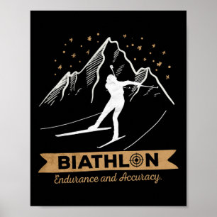 Biathlon langlaufen Biatleet Schieten Poster