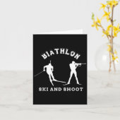 Biathlon Langlaufen En Doelschieten Wit Kaart (Gele Bloem)