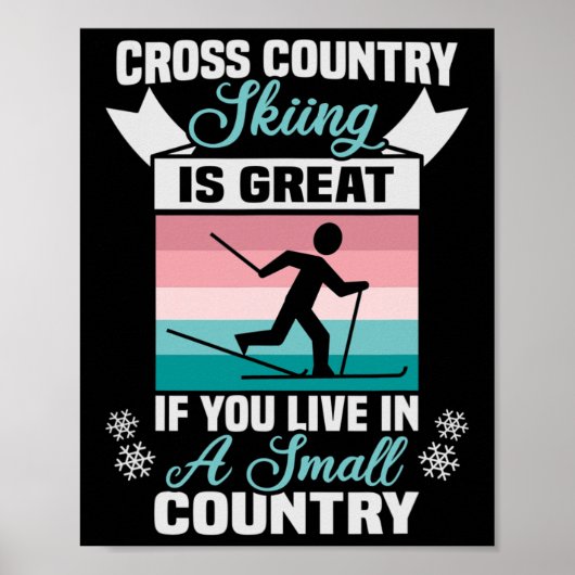 Biathlon langlaufen is geweldig cross count poster (Voorkant)