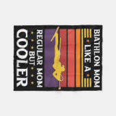 Biathlon-moeder als een gewone moeder maar koeler fleece deken (Voorkant (Horizontaal))