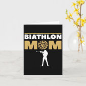 Biathlon Mom Skiwedstrijd Biatleet 1 Kaart (Gele Bloem)